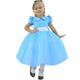 Vestido Infantil de Tule Azul - Estilo Alicia en el País de las Maravillas
