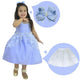 Children's Dress Blue Serenity Baby Tule Ilusion + Hair Bow + Girl Petticoat, Clothes Birthday Party