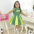 Children’s Dress Brazil Green And Yellow - Cup + Hair Bow - Dress