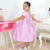 Children’s Dress Pink Poá White Polka Dots + Hair Bow + Girl Petticoat Clothes Birthday Party - Dress