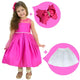 Children's Dress Pink Tule Ilusion - Wedding + Hair Bow + Girl Petticoat, Clothes Birthday Party