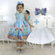 Vestido infantil Vestido de princesa Ariel + Lazo para el pelo + Enagua para niña, Cumpleaños Niña