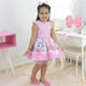 Children's Pink Unicorn Dress With Tutu Skirt + Hair Bow