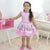 Children’s Pink Unicorn Dress With Tutu Skirt + Hair Bow - Dress