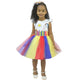 Vestido de fiesta infantil Abc Acuarela Falda de tule colorida