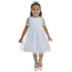 Children's White Tulle Poá Dress: Elegance For Special Occasions