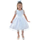 Christening Dress for Girls White with French Tulle