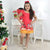 Christmas Mickey and Minnie Girl Trapeze Dress Christmas Holiday - Dress