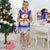 Christmas Night Theme Trapeze Dress and Teddy Bear Christmas Holiday - Dress