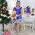 Christmas Night Theme Trapeze Dress and Teddy Bear Christmas Holiday - Dress