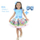 CoComelon Blue Dress + Hair Bow, Birthday Baby and Girl Clothes/Costume