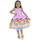 Cocomelon Twirl Dress Lilac Rose, Birthday Party Outfit For Baby Girl