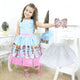 Dress Lol surprise blue and pink + Hair Bow + Girl Petticoat, Clothing Birthday