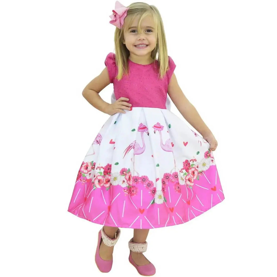 Vestido 2024 flamingo infantil