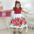Floral Party Dress White and Red For Baby and Girl - Dress