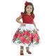 Floral Party Dress White and Red, For Baby and Girl