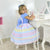 Girl Formal Dress Blue Bust and Striped Skirt For Baby and Girl - Dress