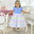 Girl Formal Dress Blue Bust and Striped Skirt For Baby and Girl - Dress