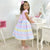 Girl Formal Dress Pink Bust and Striped Skirt For Baby and Girl - Dress