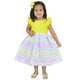 Girl Formal Dress Yellow Bust and Striped Skirt, For Baby and Girl