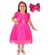 Girl Pink Dress Laise + Bolero + Hair Bow