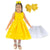 Girl Yellow Dress Gold: Wedding or Graduation + Hair Bow