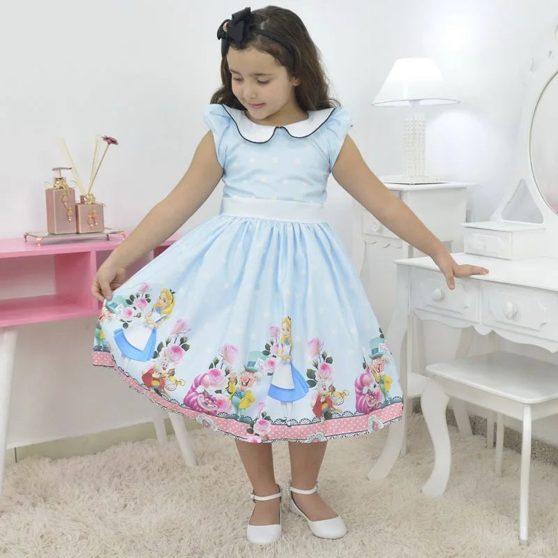 Girl's Alice in Wonderland Dress, Birthday Party 3T US Numeric