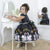 Girl's black dress Swans's Lake and embroidered pearls, formal party-Moderna Meninas-black,black dress,Children's party dress,dress,Floral dresses,party formal,pearl embroidery,Swans's Lake,tabelafesta