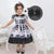 Girl’s black floral dress with pearl embroidery + Hair Bow - Dress