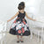 Girl's black with red roses dress with embroidery on the collar in pearls, formal party-Moderna Meninas-black,Children's party dress,dress,embroidery on the collar,floral,Floral dresses,party formal,red roses,tabelafesta