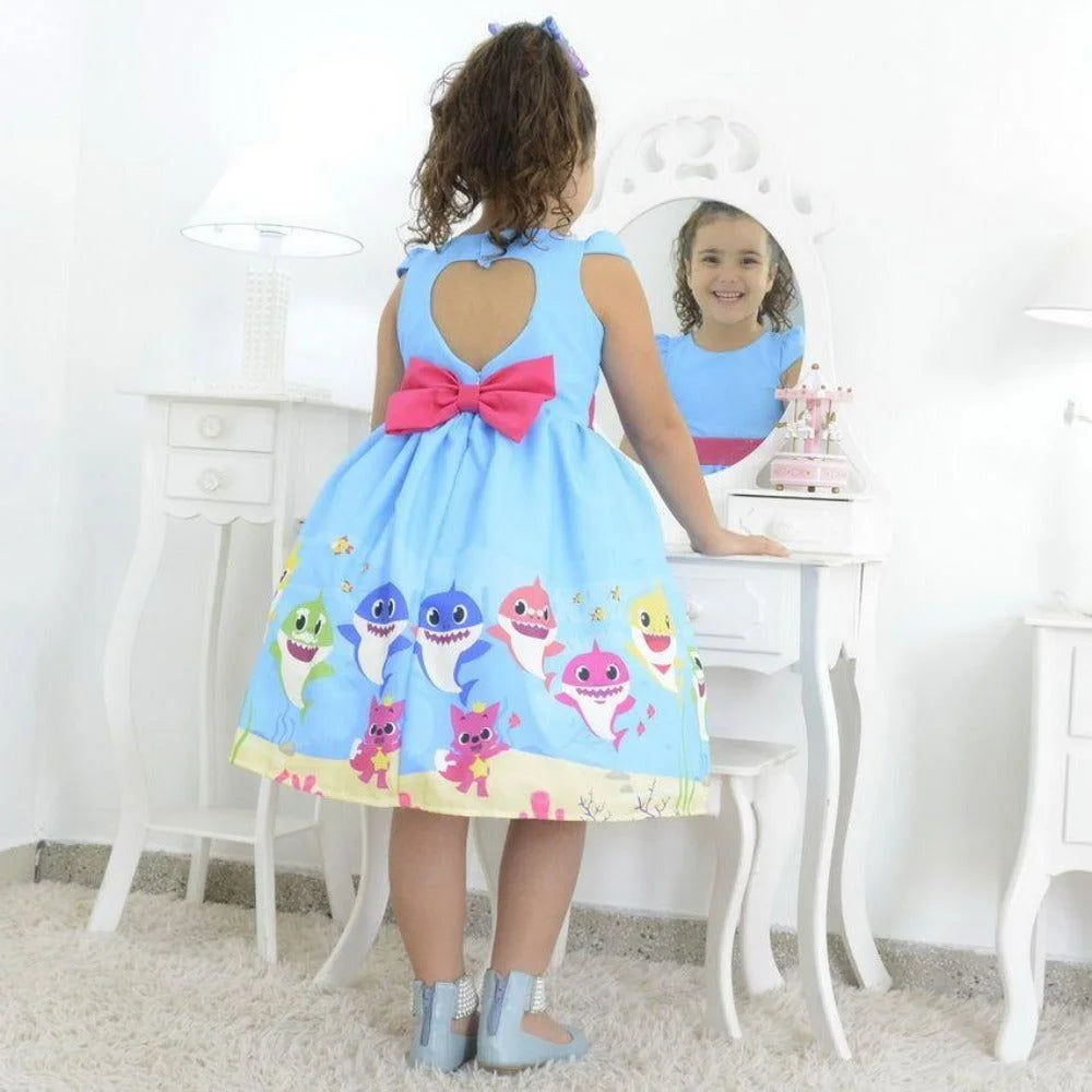 Vestido baby shark niña hot sale