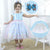 Girl’s dress with butterflies and pink tulle on the skirt + Hair Bow + Girl Petticoat Clothes Birthday Party - Dress
