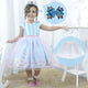 Girl's dress with butterflies and pink tulle on the skirt + Hair Bow + Girl Petticoat, Clothes Birthday Party