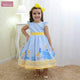 Girl's dress Cinderella and yellow bow, birthday party
