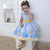Girl’s dress Cinderella and yellow bow + Hair Bow + Girl Petticoat Clothes Birthday Party - Dress