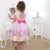 Girl’s dress circus with clowns and elephants + Hair Bow + Girl Petticoat Clothes Birthday Party - Dress