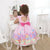 Girl’s dress circus with clowns and elephants + Hair Bow + Girl Petticoat Clothes Birthday Party - Dress