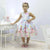 Girl’s Dress enchanted garden bird house with clouds Birthday Party + Hair Bow + Girl Petticoat Birthday Baby Girl - Dress