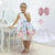Girl’s Dress enchanted garden bird house with clouds Birthday Party + Hair Bow + Girl Petticoat Birthday Baby Girl - Dress