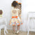 Girl's dress enchanted garden floral, children party-Moderna Meninas-Children's party dress,Dress,Floral dresses,flower,lace on the back,orange,roses,Short model,tabelasmart