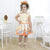 Girl's dress enchanted garden floral, children party-Moderna Meninas-Children's party dress,Dress,Floral dresses,flower,lace on the back,orange,roses,Short model,tabelasmart