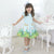 Girl's dress Frozen Fever sunflower with Anna and Elza, birthday party-Moderna Meninas-ads,Ana,Ana and Elza,Anna,Children's party dress,Costume dresses,Dress,Elza,Fever,Frozen,party children,party dress,party thematic,Short model,sunflower,tabelasmart