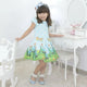Girl's dress Frozen Fever sunflower with Anna and Elza, birthday party