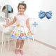Girl's dress from fruits, bees and ice cream + Hair Bow