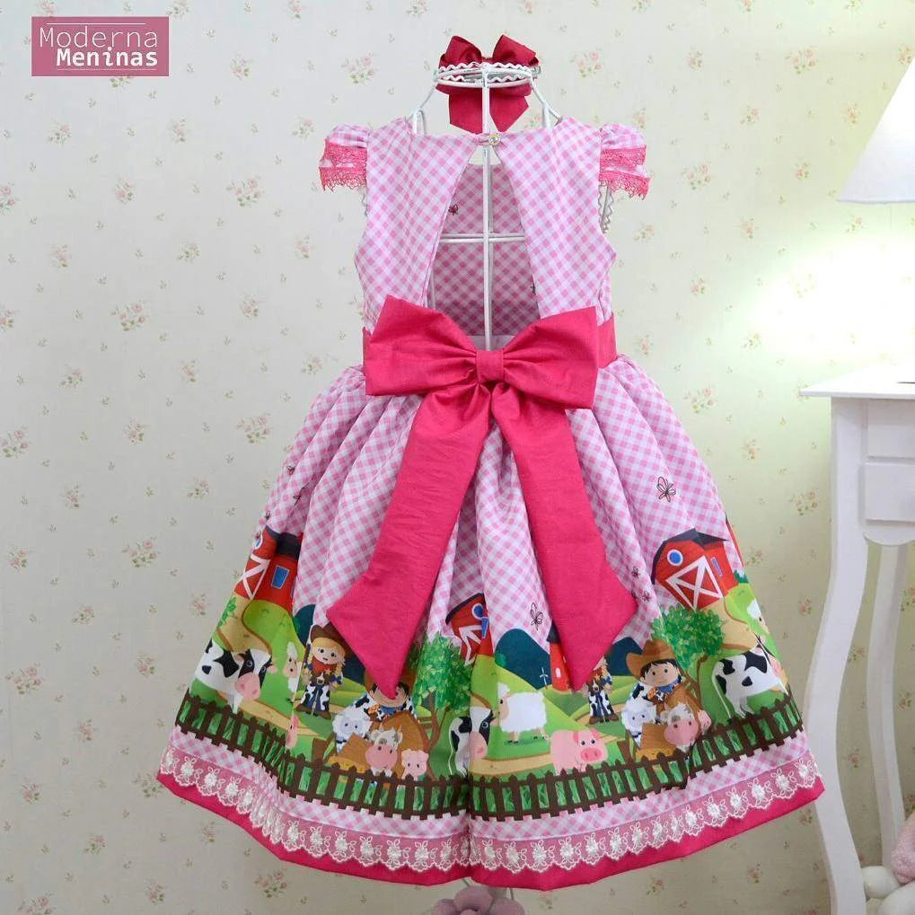 Girl s dress little farm birthday party