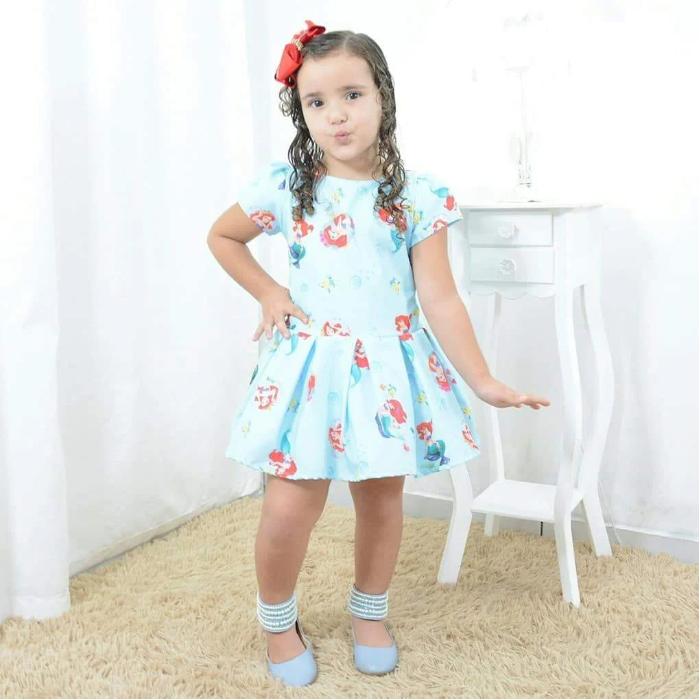 mermaid ariel child dress Girl's dress little mermaid Ariel, children party 2T US numeric