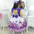Girl’s dress My Little Pony lilac with purple glitter + Hair Bow + Girl Petticoat Clothes Birthday Party - Dress