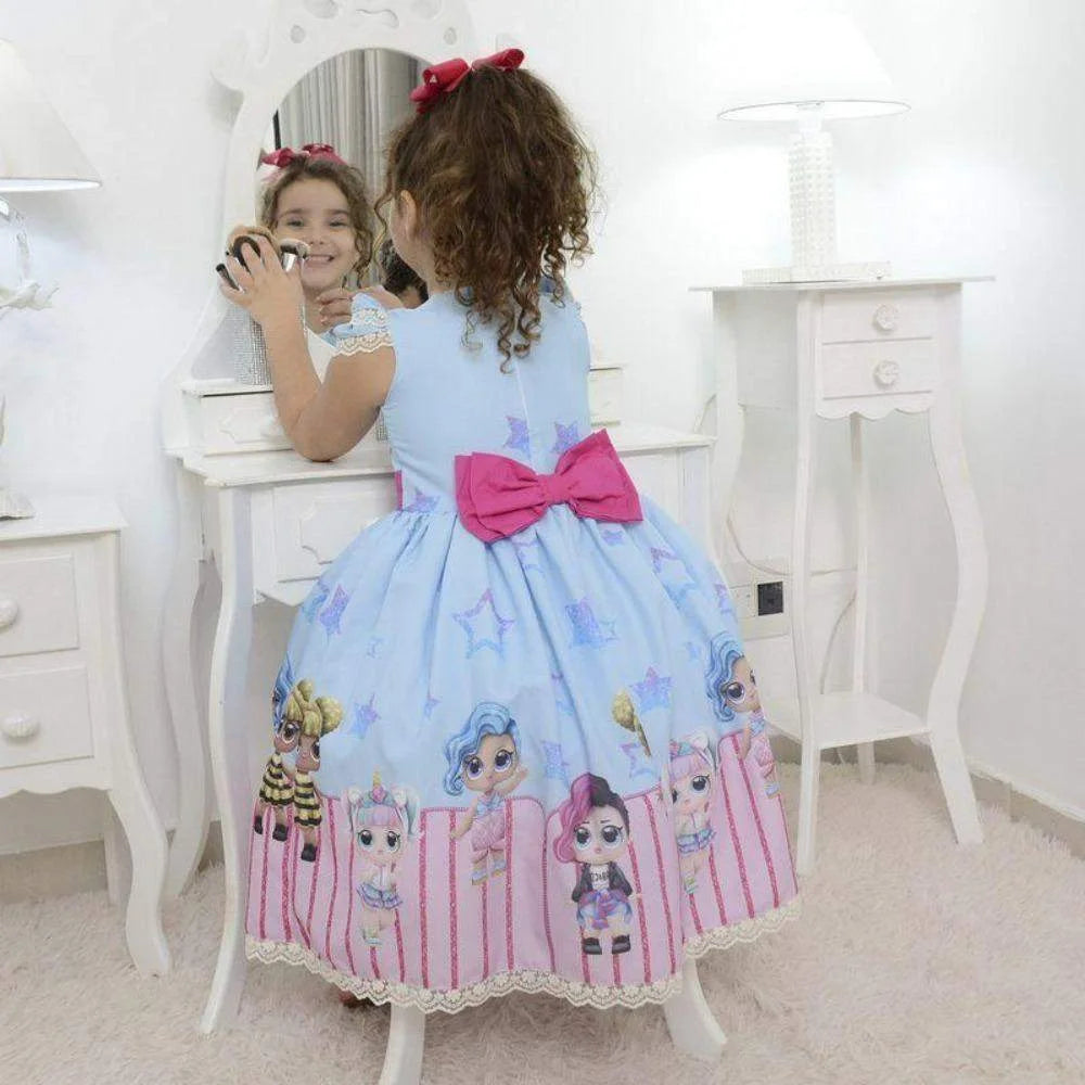 Girl's Dress Lol Surprise, Birthday Party 6 US Numeric