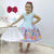 Girl’s dress Lol Surprise doll Mermaid Splash Queen with pearl + Hair Bow + Girl Petticoat Clothes Birthday Party - Dress