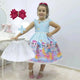 Girl's dress Lol Surprise doll Mermaid Splash Queen with pearl + Hair Bow + Girl Petticoat, Clothes Birthday Party